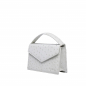 Preview: Small Handle Bag made of ostrich leather white